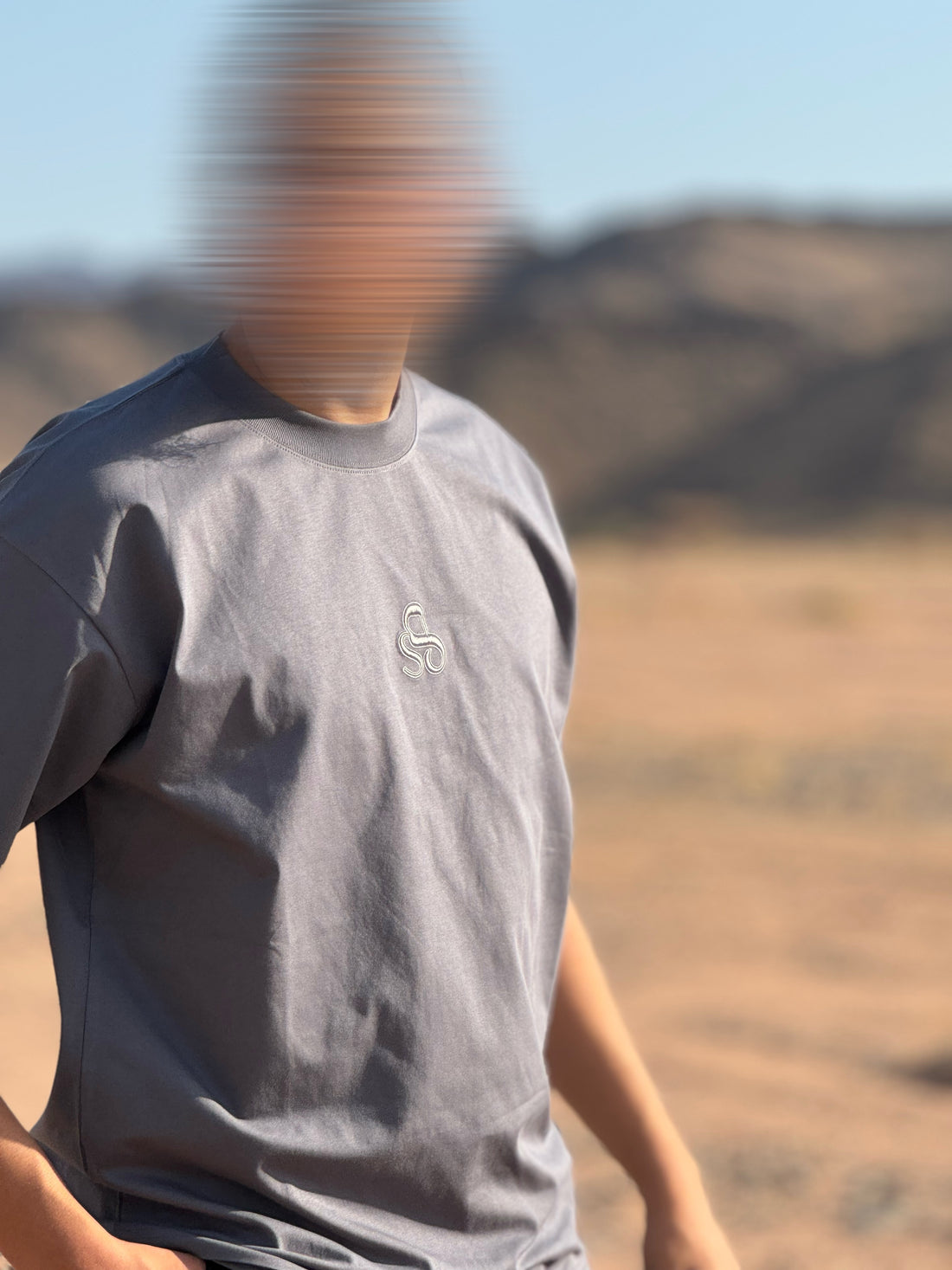 T-Shirt brodé Sawmah — Gris