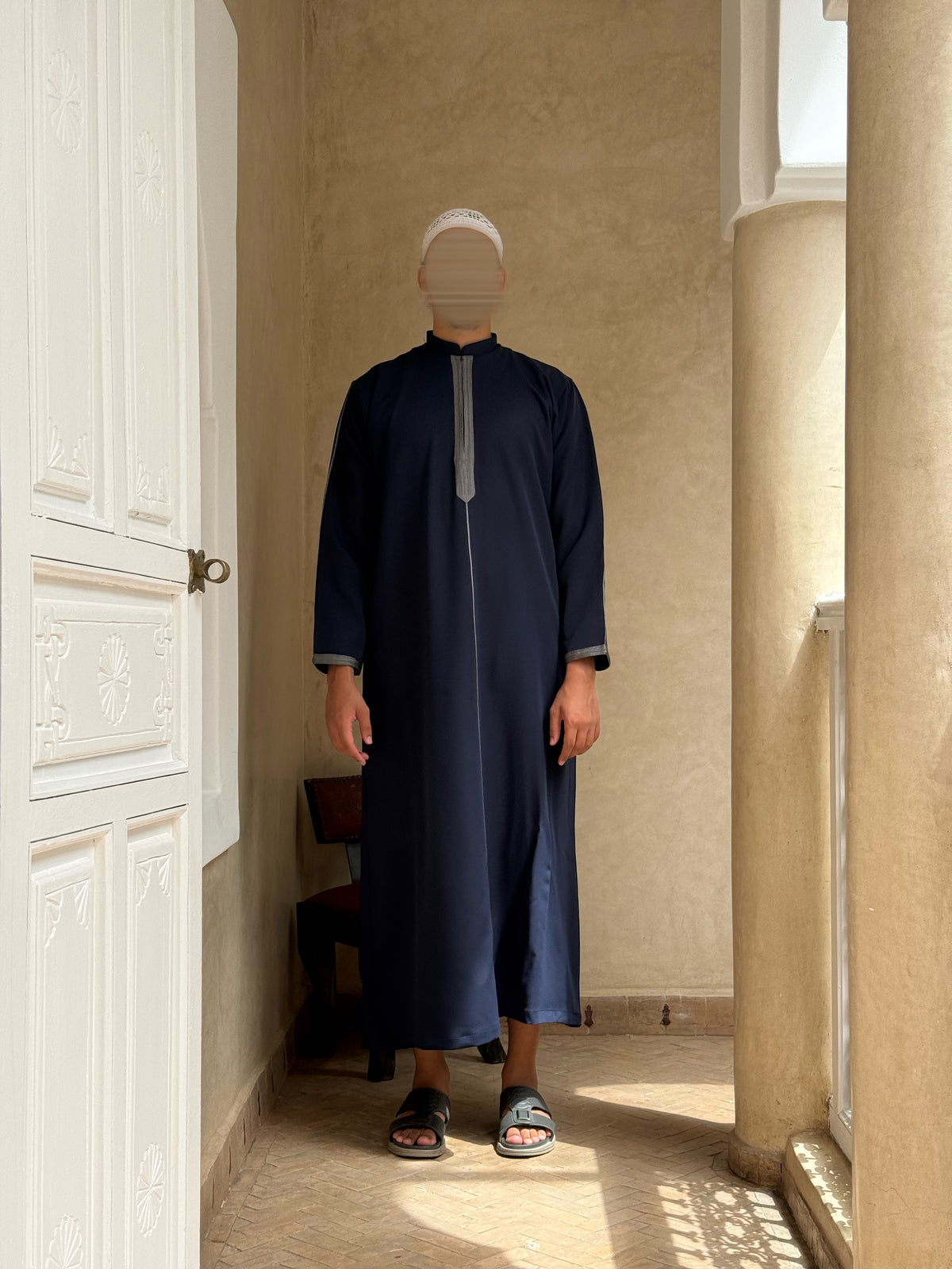 Qamis Casablanca Bleu marine